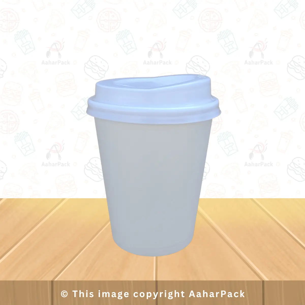 250 ML (8OZ) Single Wall White Paper Cup With Plastic White Sipper Lid  Pack Of 1000 Pcs